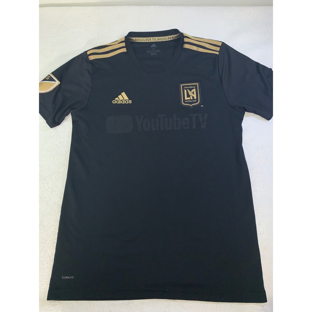 Adidas LAFC Los Angeles Football Club Jersey Black Gold Mens Small YouTube TV